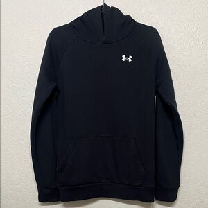 Under Armour Youth Boys XL Black Hoodie with White Logo